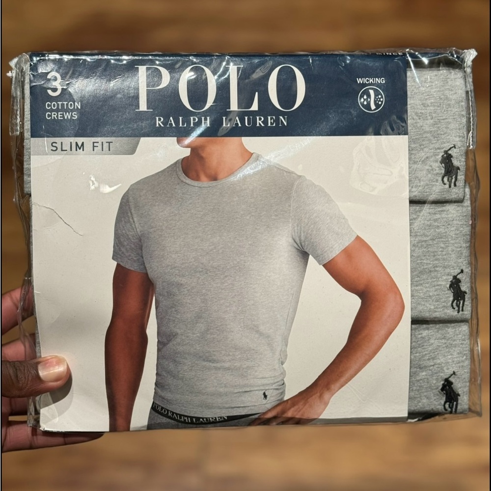 Polo by Ralph Lauren Men's Gray Slim Fit T-Shirt